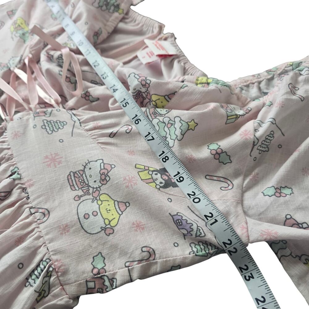 Hello Kitty & Friends Holiday Pink Corset Lace Up Dress Sz 3 - Picture 7 of 8